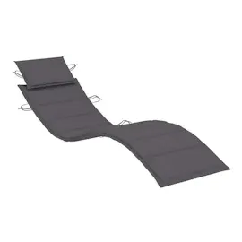 vidaXL Sonnenliege mit Auflage Grau Massivholz Akazie