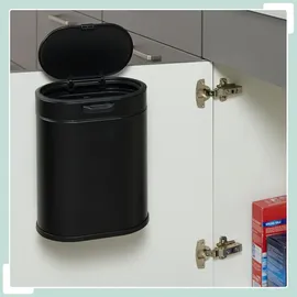 Relaxdays Hängender Mülleimer 5 l Weiß