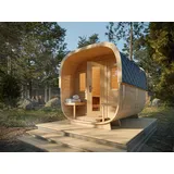 Saunafass Saunahaus Gartensauna Außensauna Fichte inkl. 2 Liegen ohne Saunaofen