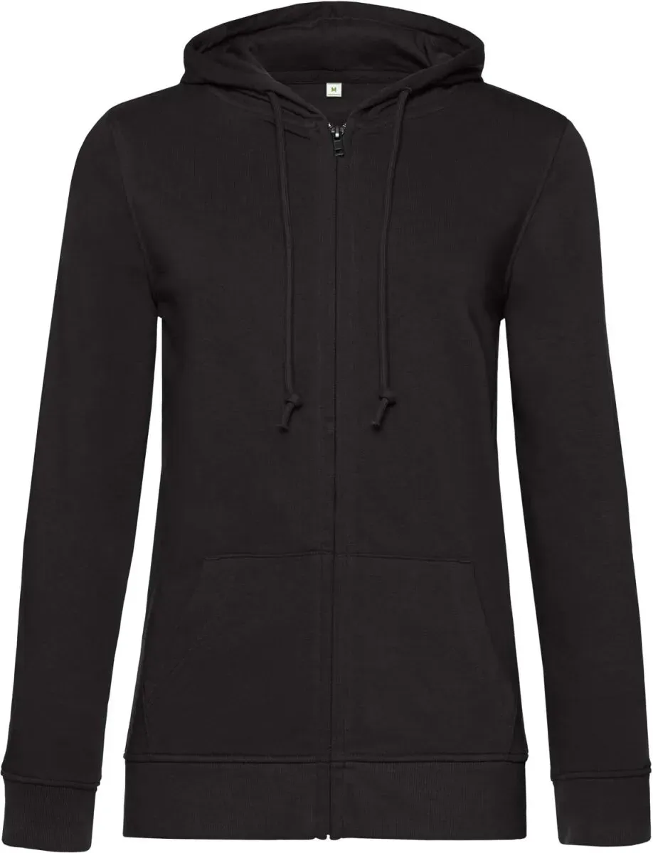 B&C Damen Bio Kapuzen Sweatjacke Inspire WW36B black pure M
