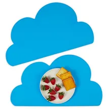 Relaxdays Platzdeckchen Kinder 2er Set, blau