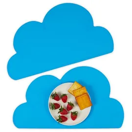 Relaxdays Platzdeckchen Kinder 2er Set, blau