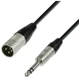 Adam Hall Cables K4 BMV 0060 Mikrofonkabel, Rean® XLR male auf 6.3mm Stereo Klinke