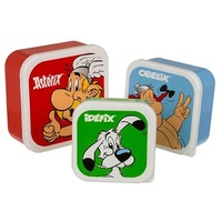Out of the Blue Brotdose »Asterix Obelix & Idefix« Box Brotbox Dose Frühstücksbox Lunchbox Vesperbox Vesperdose Kunststoff 3er Set