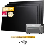 Anker Balkonkraftwerk 1920W Anker SOLIX Solarbank 3 E2700 Pro mit Smart Meter, (0x/1x Smart Meter und 4x 480Wp Solarmodule im Lieferumfang enthalten), Speicher mit integriertem Wechselrichter, All-in-One 2,668kWh Akku