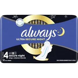Always Ultra Secure Night mit Flügeln 72 Stück,