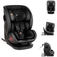 Kikkaboo Autokindersitz Kindersitz i-View i-Size, bis: 36 kg, (40-150cm) Isofix Top Tether 360-Grad-Drehung schwarz