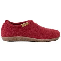 Gottstein Filz-Hausschuh Alpine Midcut RU - geschlossene und leichte Damen & Herren Pantoffeln aus Reiner Schurwolle mit Rutschfester Kork-Gummi-Sohle Red | 38 - 38 EU