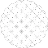 Mank Deckchen mit Sterne - Punkte Prägung Ø Tassendeckchen Tissue | Ø 80mm, 250 Stück Weiss,