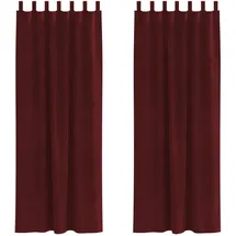 vidaXL Verdunkelungsvorhänge 2 pcs Weinrot 140 x 245 cm