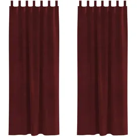 vidaXL Verdunkelungsvorhänge 2 pcs Weinrot 140 x 245 cm