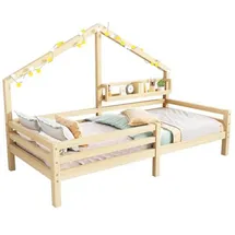 SOFTWEARY Hausbett 90 x 200 cm Kiefer natur beige