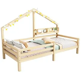 SOFTWEARY Hausbett 90 x 200 cm Kiefer natur beige