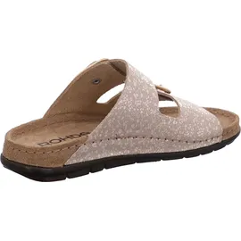 ROHDE Damen Pantolette Leder Schnalle Muster schimmernd Rodigo-D 5857, Größe:37 EU,