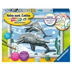 Paket Malen nach Zahlen Serie E (Freundliche Delfine)