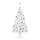 vidaXL Künstlicher Weihnachtsbaum mit Beleuchtung Weiß 210 cm
