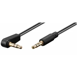 MicroConnect Audiokabel mini-phone stereo 3,5 mm männlich gewinkelt zu mini-phone stereo 3,5 mm männlich gerade 50 cm Schwarz