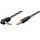 MicroConnect Audiokabel mini-phone stereo 3,5 mm männlich gewinkelt zu mini-phone stereo 3,5 mm männlich gerade 50 cm Schwarz