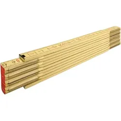 Holz-Gliedermaßstab Type 607, 2m - hellgelb