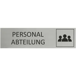 CombiCraft Aluminium Türschild Personalabteilung 165x45mm mit 3M-Tape