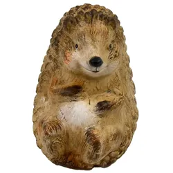 Statue Skulptur Igel Innenraum Dekoration Polyresin braun H 15 cm