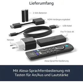 Amazon Fire TV Stick 4K mit Alexa-Sprachfernbedienung (3. Gen.)