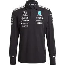 adidas Langarm-Polo Schwarz XS