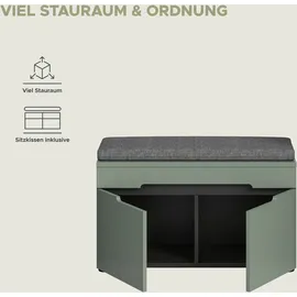 Home Affaire Sitzbank 80 x 45 x 37 cm basalt grau / basalt grau