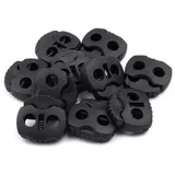 maDDma 10 Kordelstopper mit Zwei Löchern 20x20mm, Durchzug 5mm - 35 Farben