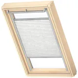 VELUX Plissee Dekor Klassik Weiß gemustert, Schiene: alu