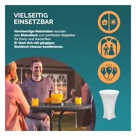 CASARIA Stehtisch Ø 80 x 110 cm Grau