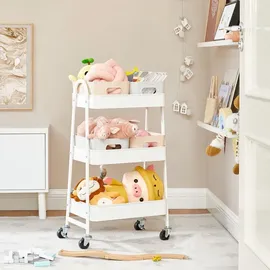 Songmics Rollwagen aus Metall, Weiß