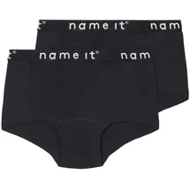 NAME IT Nkfhipster 2P Noos Unterhose, Black/Pack:w/ Black, 116 EU - 116