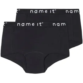NAME IT Nkfhipster 2P Noos Unterhose, Black/Pack:w/ Black, 116 EU - 116