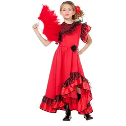 Fina Flamenco Tänzerin Mädchenkostüm - 116
