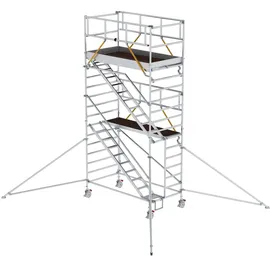 Günzburger Munk Rollgerüst SG 1,35 x 2,45 m mit Schrägaufstiegen & Ausleger Plattformhöhe 8,39 m