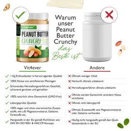 Vit4ever 100% Erdnussbutter (CRUNCHY) 1000 g