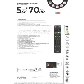 DIGIQuest TiVuSat Smartcard + DIGIQuest Q99 4K Combo Receiver mit WiFi Stick - tivùsat zertifiziert (nicht aktiviert), HEVC HDR, Rai Mediaset LA7, PVR ready, LAN, inkl. HDMI