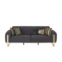 Höffner Sofa Singapur , schwarz , Maße (cm): B: 238 H: 80 T: 95