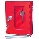 Wedo Notschlüsselkasten mit Klöppel rot, Wedo, 12x15x4 cm