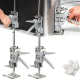 Arm-Handwerkzeug, 2 Stück Arbeitssparender Arm Höhenregler Einstellbare Stützhöhe 400kg Hubkapazität Handhebewerkzeug Tür und Holzplatten Hebebühne Handhubwagenheber Werkzeug Türheber Möbelheber