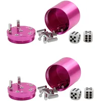 Bestsaller SUPER SIX Würfelspiel Aluminum (pink (2 Stück))