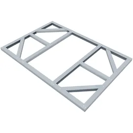 Globel Fundamentbodenrahmen 113 x 171 cm Silber