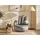 vente-unique Fingersessel drehbar Samt 82 x 89 x 78 cm Anthrazit mit Kissen