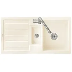 Villeroy & Boch Flavia Einbauspüle 330402J0 mit Ablaufgarnitur und Exzenterbetätigung, Chromit