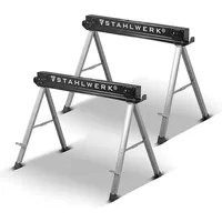 STAHLWERK Sägebock 2er Set 500 kg Universal Arbeitsbock Klappbock Gerüstbock