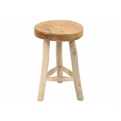 Hocker Sitzhocker Schemel Dreibein Teakholz Massivholz 45x30cm 800659