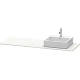 Duravit XSquare Konsole XS060HR3939 160x55cm, mit 1 Ausschnitt rechts, Nordic Weiß Seidenmatt