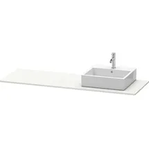 Duravit XSquare Konsole XS060HR3939 160x55cm, mit 1 Ausschnitt rechts, Nordic Weiß Seidenmatt