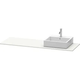Duravit XSquare Konsole XS060HR3939 160x55cm, mit 1 Ausschnitt rechts, Nordic Weiß Seidenmatt